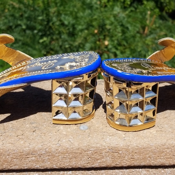 πHPπ Women's Rhinestone Chunky Heels - Picture 6 of 9